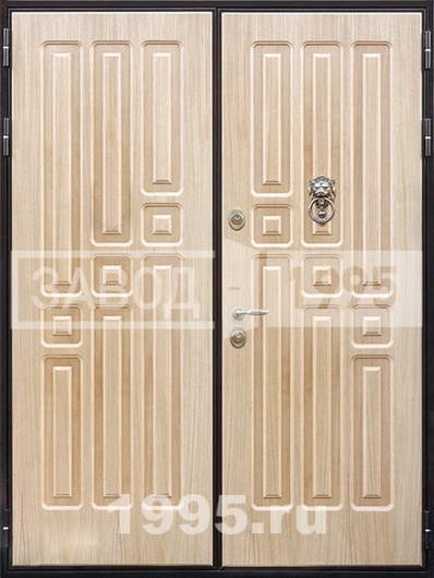 Двустворчатые двери с МДФ