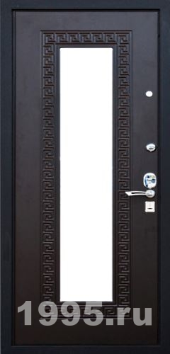 Квартирные металлические двери с зеркалом № 9