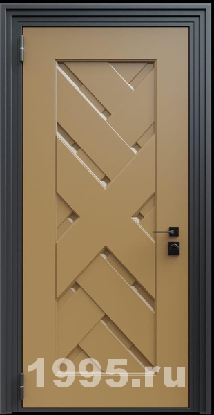 Стальная дверь с металлофиленкой и порошковым напылением RAL 1036 (тип №3)