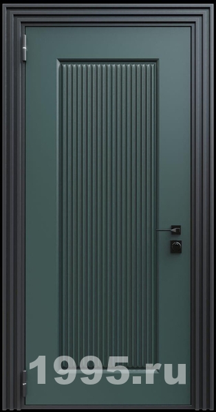 Стальная дверь с металлофиленкой и порошковым напылением RAL 6012 (тип №1)