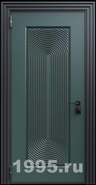 Стальная дверь с металлофиленкой и порошковым напылением RAL 6012 (тип №2)