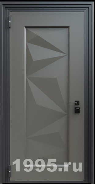 Стальная дверь с металлофиленкой и порошковым напылением RAL 7022 (тип №3)