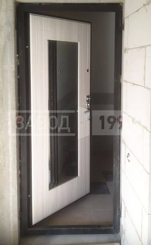 Дверь с МДФ панелями и зеркалом