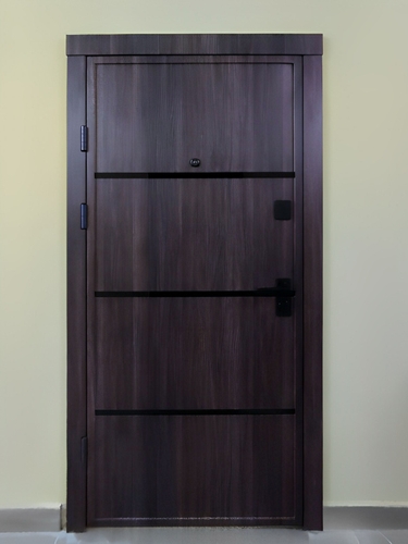 Дверь с матовыми вставками стекла