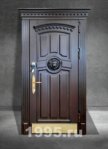 Дверь с отбойником и карнизом