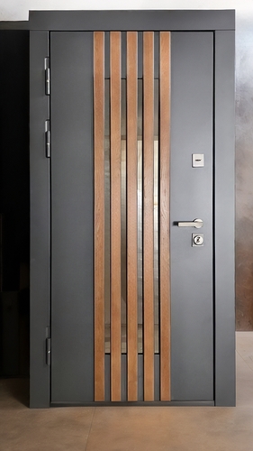 Дверь с вертикальными рейками