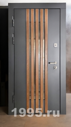 Дверь с вертикальными рейками