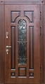 Входные двери со стеклопакетом и ковкой