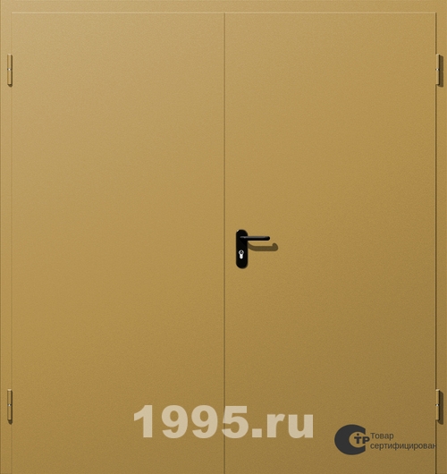 Входная противопожарная дверь двупольная