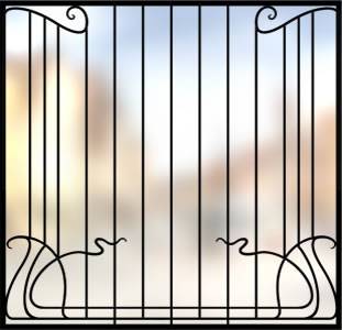 Сварная решетка на окно «Модерн» Сварная решетка на окно РС-30