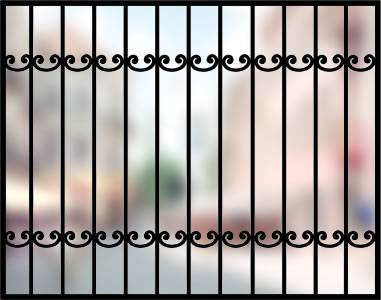 Сварная решетка на окно «Ампир» Сварная решетка на окно РС-35