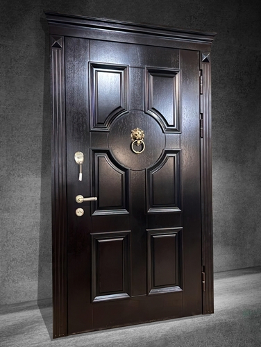 Филенчатая дверь с отделкой МДФ шпон