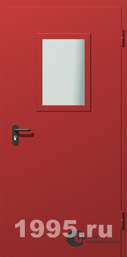 Остекленные входные противопожарные двери № 10