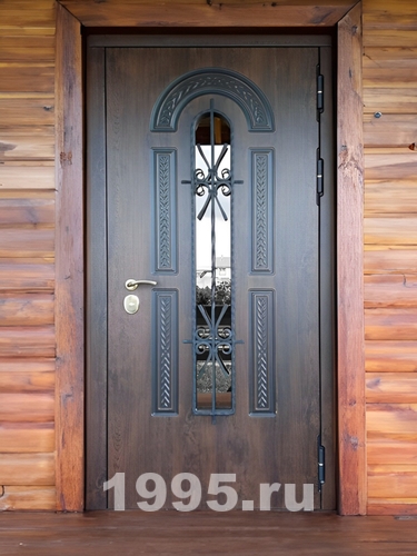 Стальная дверь с остеклением