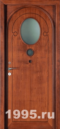 Металлические двери со стеклом в дом