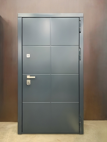 Дверь с отделкой фрезерованным МДФ