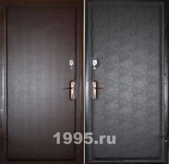 Железная дверь эконом с винилискожей № 3