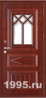 Входная дверь из массива с зеркалом